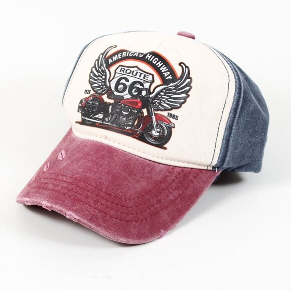 Route 66 Hat - Red, White, Blue - NEW!! - Picture 1 of 4